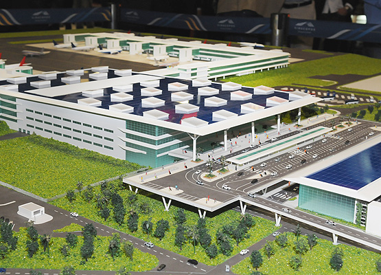 Maquete do projeto de ampliação do Aeroporto de Viracopos 